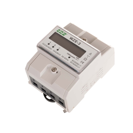 WZE-3 LICZNIK KWH ENERGII ELEKTRONICZNY BEZPOŚREDNI 3F 80A KL.1 4.5M 3X 230V+N AC