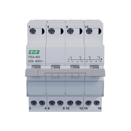 PSA-463 PRZEŁĄCZNIK INSTALACYJNY SIEĆ-AGREGAT 63A 4P 4M 230/400V