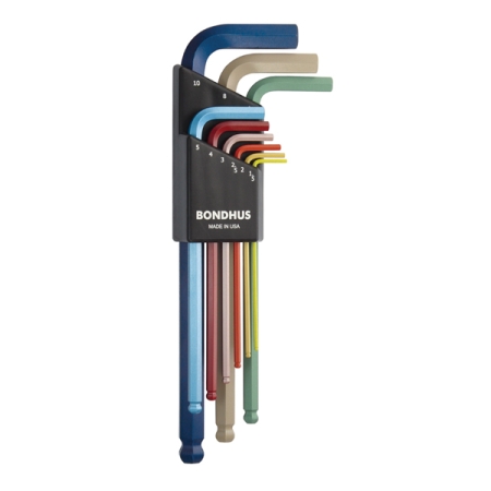 ZESTAW IMBUSÓW DŁUGICH Z KULKĄ KOLOR