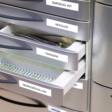 TAŚMA DYMO D1  6MM 7M CZARNY NADRUK / BIAŁE TŁO