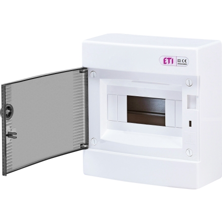 ECT8PT ROZDZIELNIA PLASTIKOWA NT 8M 1X 8M N+PE IP40 IK07 236X215X112 DRZWI DYMNE BIAŁY DIDO