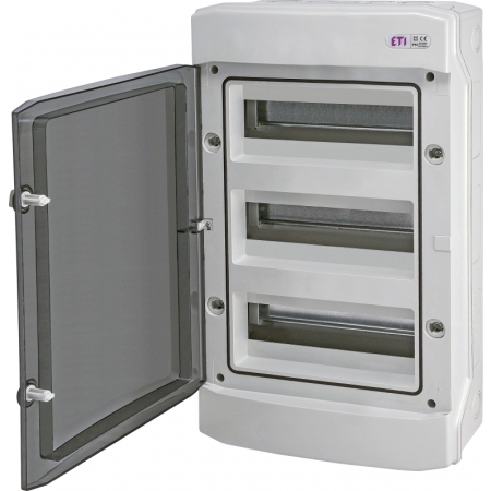 ECH-36PT-S ROZDZIELNIA PLASTIKOWA NT 36M 3X 12M N+PE IP65 535X319X144 DRZWI DYMNE SZARY DIDO 1500VDC