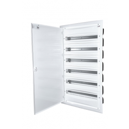 ERP24-6 ROZDZIELNIA PLASTIKOWA PT 144M 6X 24M N+PE IP40 IK08 948X523X120 DRZWI PEŁNE METAL BIAŁY