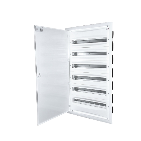 ERP24-6 ROZDZIELNIA PLASTIKOWA PT 144M 6X 24M N+PE IP40 IK08 948X523X120 DRZWI PEŁNE METAL BIAŁY