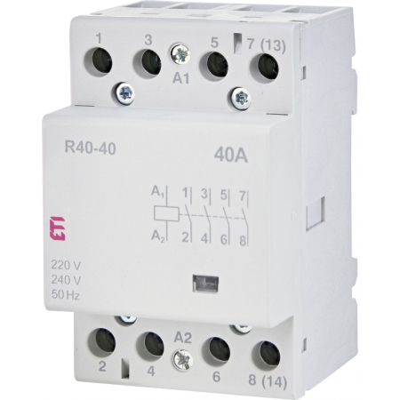 R 40-40 STYCZNIK MODUŁOWY 40A 4P 4Z 3M 230V AC ETICON