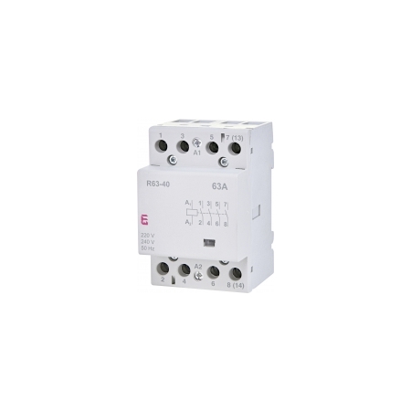 R 63-40 STYCZNIK MODUŁOWY 63A 4P 4Z 3M 230V AC ETICON
