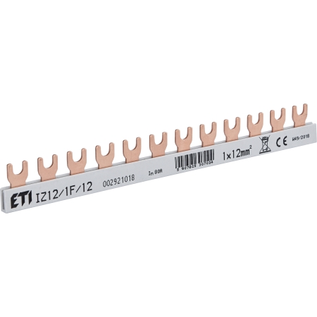 IZ12/1F/12 SZYNA ŁĄCZENIOWA WIDEŁKOWA 80A 1P 12M 12MM2 ETIBOX