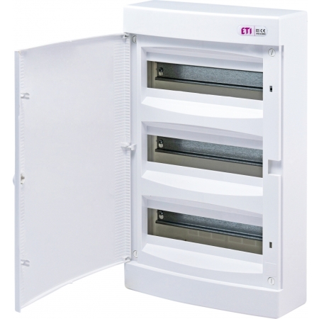 ECT36PO-S ROZDZIELNIA PLASTIKOWA NT 36M 3X 12M N+PE IP40 IK07 526X287X112 DRZWI PEŁNE BIAŁY DIDO