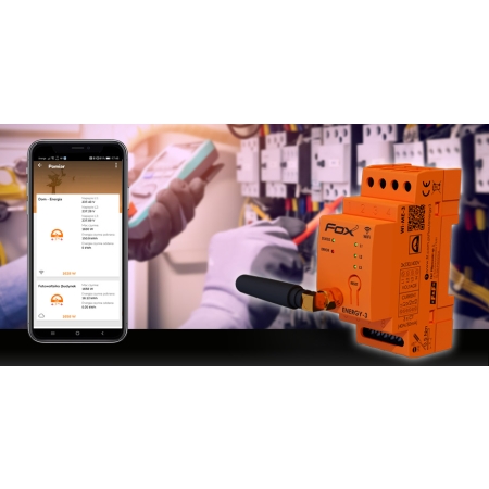 WI-MEF-3 MONITOR ENERGII ELEKTRYCZNEJ WI-FI 3F+NFOX ENERGY 3 WI-MEF3 40A