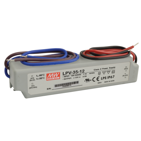 LPV ZASILACZ LED  35W 3.0A 90-264V AC / 12V DC IP67