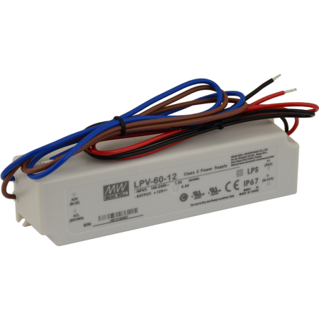 LPV ZASILACZ LED  60W 5.0A 90-264V AC / 12V DC IP67