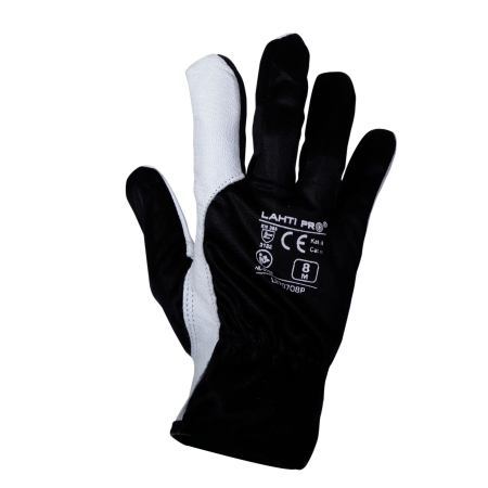 RĘKAWICE ZE SKÓRY KOZ. CZAR. L270709P, KARTA, 