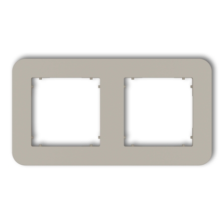 MINI TAUPE RAMKA 2X ZAOKRĄGLONA UNIWERSALNA