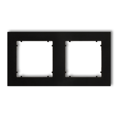 MINI CZARNY MAT RAMKA 2X KWADRAT