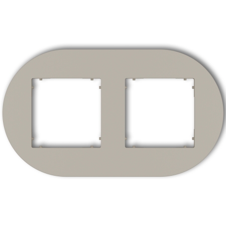 MINI TAUPE RAMKA 2X OKRĄGŁA UNIWERSALNA