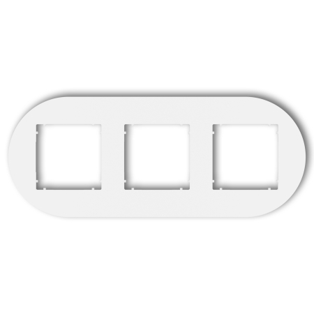 MINI BIAŁY RAMKA 3X OKRĄGŁA UNIWERSALNA