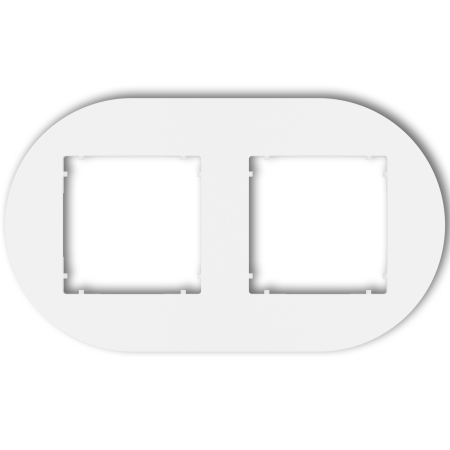 MINI BIAŁY RAMKA 2X OKRĄGŁA UNIWERSALNA