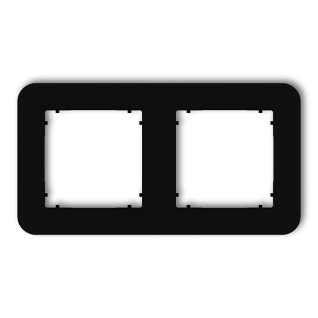 MINI CZARNY MAT RAMKA 2X ZAOKRĄGLONA UNIWERSALNA