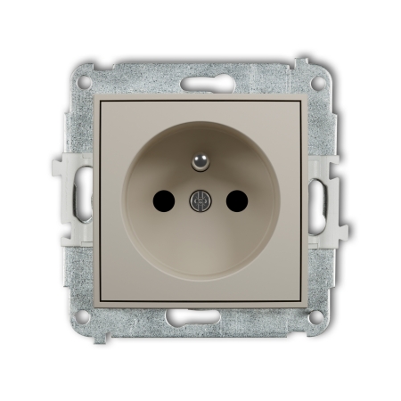 MINI MODUŁ TAUPE GNIAZDO 1X Z/U Z PRZESŁONAMI ZACISKI ŚRUBOWE 16A 250V