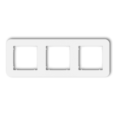 MINI BIAŁY MAT RAMKA 3X ZAOKRĄGLONA UNIWERSALNA