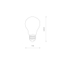 ŻARÓWKA LED KULKA FILAMENT 7W E27 230V PRZEZROCZYSTA SZKŁO 830 WW 3000K 800LM 360ST A60