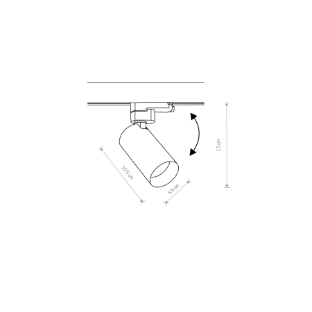 CTLS MONO CZARNY OPRAWA SYSTEMOWA SPOT 1X GU10/ 10W IP20 STAL LAKIEROWANA/ TWORZYWO ABS