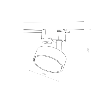 PROFILE PUCK CZARNY OPRAWA SYSTEMOWA TRACK SPOT 1X GX53/ 12W IP20 STAL LAKIEROWANA/ PC