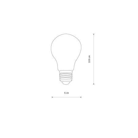 ŻARÓWKA LED KULKA FILAMENT 7W E27 230V PRZEZROCZYSTA SZKŁO 830 WW 3000K 800LM 360ST A60