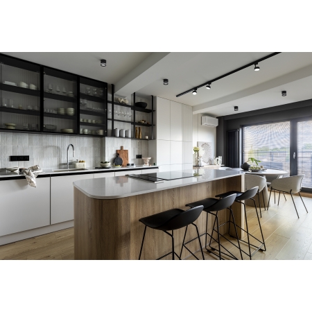 PROFILE PUCK CZARNY OPRAWA SYSTEMOWA TRACK SPOT 1X GX53/ 12W IP20 STAL LAKIEROWANA/ PC