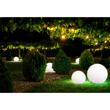 CUMULUS M BIAŁY OPRAWA PRZENOŚNA OGRODOWA KULA 1X E27/ 60W IP44 TWORZYWO PE