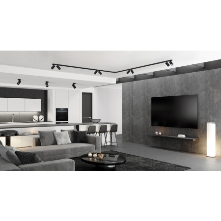 MONO CZARNY OPRAWA SUFITOWA SPOT NT 1X GU10/ 10W IP20 STAL LAKIEROWANA/ TWORZYWO ABS PROM.