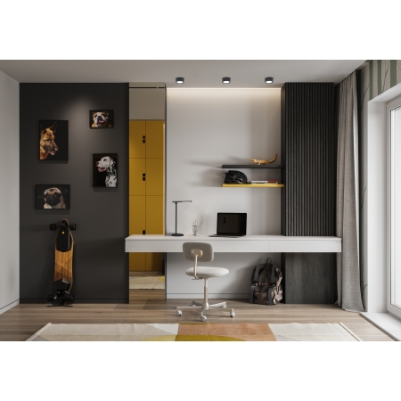 FLEA CZARNY OPRAWA SUFITOWA SPOT NT 1X GX53/ 12W IP20 STAL LAKIEROWANA