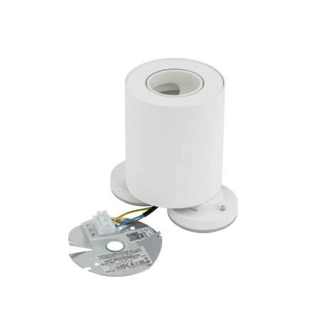 SET BIAŁY OPRAWA SUFITOWA RUCHOMA SPOT TUBA NT 1X GU10/ 10W IP20 STAL LAKIEROWANA