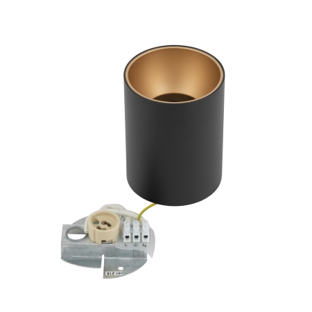 EYE TONE CZARNY/ ZŁOTY OPRAWA SUFITOWA SPOT TUBA NT 1X GU10/10W IP20STAL LAKIEROWANA/ TWORZYWO PROM.
