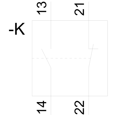 5ST3010 STYK POMOCNICZY 1Z+1R 0.5M MONTAŻ BOCZNY
