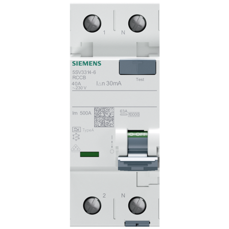 5SV3 40A/ 30MA/A 2P WYŁĄCZNIK RÓŻNICOWY 40A 30MA 2M A 10KA