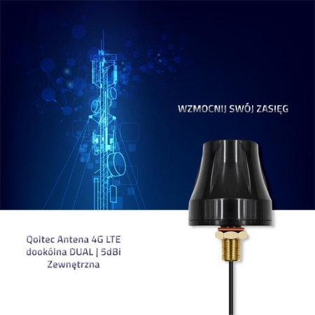 Antena 4G LTE Qoltec dookólna DUAL | 5dBi | Zewnętrzna-264967