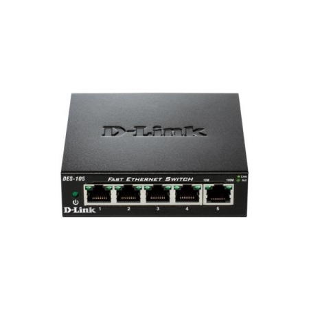 Switch niezarządzalny D-Link 5-portowy DES-105 Metal Box
