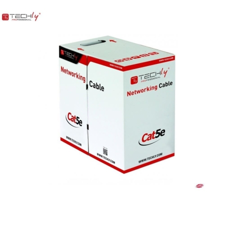 Kabel instalacyjny Intellinet skrętka Cat5e U/UTP drut, SOHO CCA 305m szary-267447