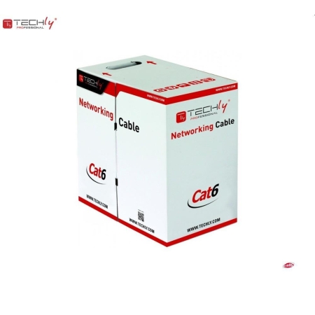 Kabel instalacyjny Intellinet skrętka Cat6 UTP drut SOHO CCA 305m, szary-267456