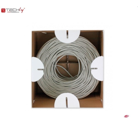 Kabel instalacyjny Intellinet skrętka Cat6 UTP drut SOHO CCA 305m, szary-267458