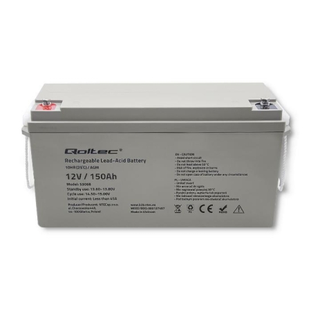 Akumulator AGM Qoltec 12V | 150Ah | max2250A-275156