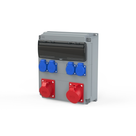 OPOLE ROZDZIELNIA BUDOWLANA STACJONARNA 32A/5P 16A/5P 4GS 16A 230V BEZ ZABEZPIECZEŃ