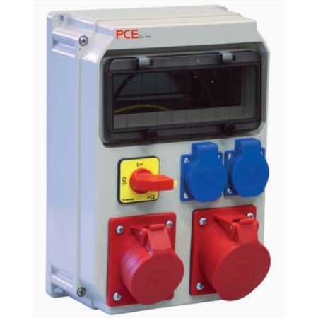 ECOLINE ROZDZIELNIA BUDOWLANA STACJONARNA Z TWORZYWA 32/5 16/5 2GS R.0-1 IP44 BEZ ZABEZPIECZEŃ