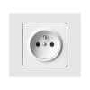 VESTRA MODUŁ BIAŁY GNIAZDO Z/U 2P+Z IP20 ZACISKI ŚRUBOWE 16A 250V