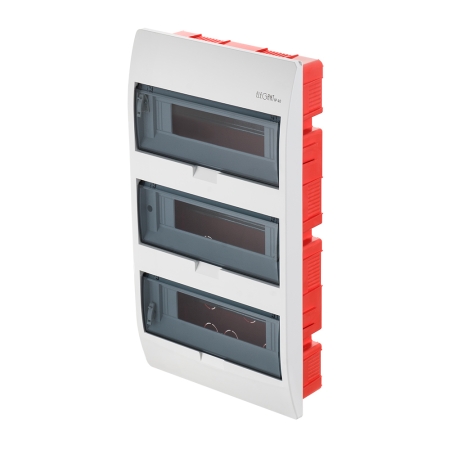 ELEGANT ROZDZIELNIA PLASTIKOWA PT 36M 3X 12M N+PE IP40 303X550X104 DRZWI DYMNE BIAŁY