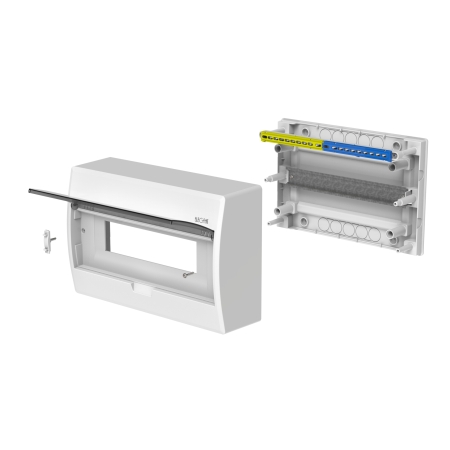 ELEGANT ROZDZIELNIA PLASTIKOWA NT 12M 1X 12M N+PE IP40 198X298X96 DRZWI DYMNE BIAŁY