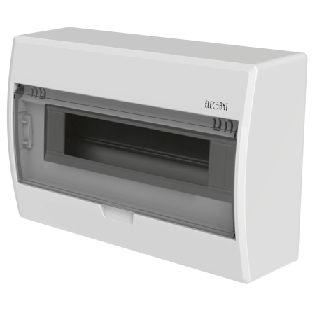 ELEGANT ROZDZIELNIA PLASTIKOWA NT 12M 1X 12M N+PE IP40 198X298X96 DRZWI DYMNE BIAŁY