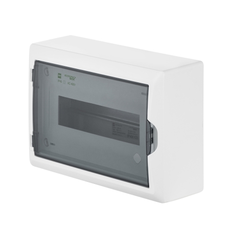 ECONOMIC BOX ROZDZIELNIA PLASTIKOWA NT 12M 1X 12M N+PE IP40 IK05 198X298X96 DRZWI DYMNE BIAŁY