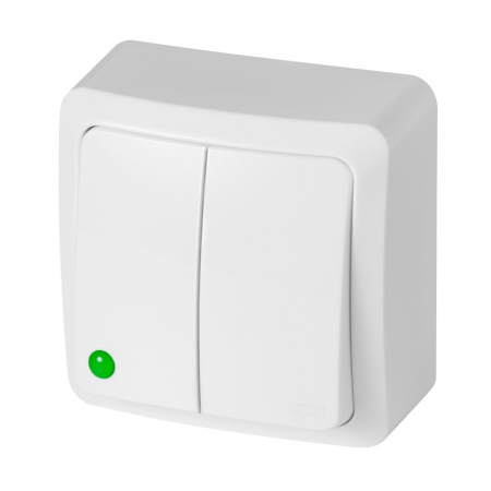 BERG BIAŁY ŁĄCZNIK NT SERYJNY IP20 ZACISKI ŚRUBOWE 10AX 250V